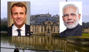 Emmanuel Macron reçoit le Premier ministre Indien à Chantilly jeudi 22 août