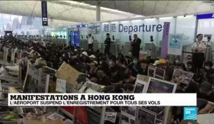 L'aéroport de Hong Kong suspend l'enregistrement pour tous ses vols