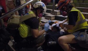 Hong Kong: auprès des manifestants, une légion de secouristes volontaires