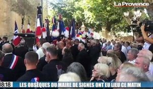 Vive émotion à Signes aux obsèques du maire Jean-Mathieu Michel