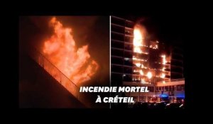Les images de l&#39;incendie d&#39;un immeuble jouxtant l&#39;hôpital Henri-Mondor de Créteil
