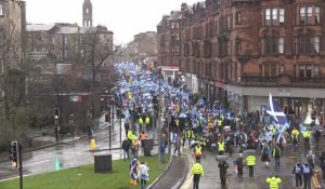 Manifestation des indépendantistes écossais à Glasgow