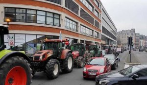Fin des la manifestation des agriculteurs en colère, à Lille