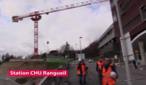 Toulouse : visite des travaux du téléphérique Téléo entre l'Oncopole et l'université Paul-Sabatier
