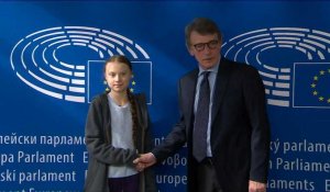 Greta Thunberg rencontre le président du Parlement européen David Sassoli
