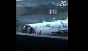 Un avion se brise en trois après une sortie de piste en Turquie