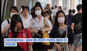 Coronavirus Covid-19 : le bilan a dépassé les 3000 morts dans le monde