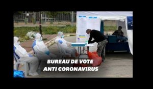 Voter en pleine épidémie de coronavirus, cela ressemble à ça