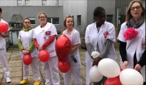 Manifestation des salariés du centre hospitalier de Compiègne.