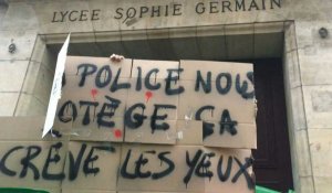 Blocus du lycée Sophie Germain à Paris pour dénoncer les violences policières