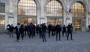 A Lille, un flashmob contre la réforme des retraites