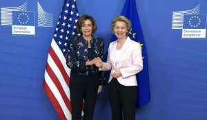 Belgique: Ursula von der Leyen acueille Nancy Pelosi à Bruxelles