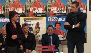 Municipales 2020 : Jordan Bardella soutient Sylvie Saillard, candidate RN à Saint-Quentin