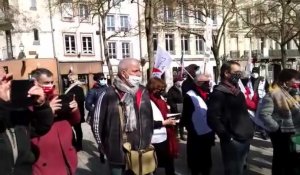 Rassemblement contre la loi sécurité globale à Troyes, samedi 20 mars 2021.