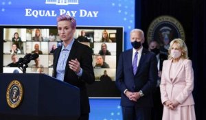Jour de l'égalité salariale aux États-Unis : Joe Biden reçoit Megan Rapinoe, la star de football