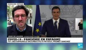 Covid-19 en Espagne : 70 % des espagnols vaccinés d'ici à fin août, promet Sanchez