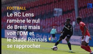Football: le RC Lens ramène le nul de Brest mais voit Marseille et Rennes se rapprocher