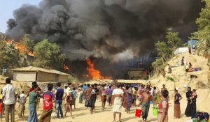 Incendie meurtrier dans un camp de réfugiés rohingyas au Bangladesh