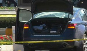 Images de la voiture du suspect qui a foncé sur des policiers au Capitole