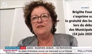 Brigitte Fouré s'exprime sur la gratuité des bus lors du débat  des Municipales (24 juin 2020)