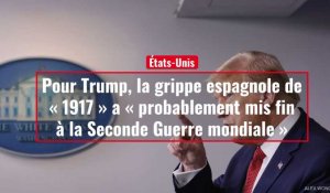 Pour Trump, la grippe espagnole de « 1917 » a « probablement mis fin à la Seconde Guerre m