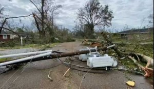 USA: images de dégâts après le passage de l'ouragan Laura en Louisiane
