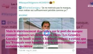 Charles Consigny : ses attaques contre le port du masque et le gouvernement