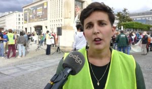 Manifestation à Bruxelles pour rouvrir le passage du fioul vers la bande de Gaza (Fiona Ben Chekroun)