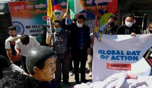 En Inde, les Tibétains en exil manifestent contre les autorités chinoises