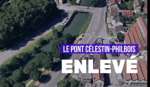 Troyes - Le pont Célestin-Philbois a été enlevé