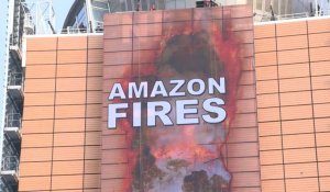 Bruxelles: action de Greenpeace pour dénoncer une Europe "complice des incendies en Amazonie"