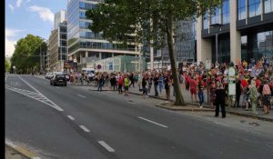 Quelque 200 personnes manifestent contre les mesures sanitaires dimanche 16 août à Bruxelles