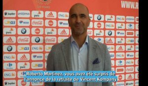 Roberto Martinez s'exprime sur la fin de carrière de joueur de Vincent Kompany