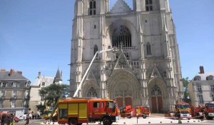 Images de la cathédrale de Nantes après l'incendie