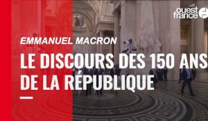 Au Panthéon, Emmanuel Macron célèbre les 150 ans de la République