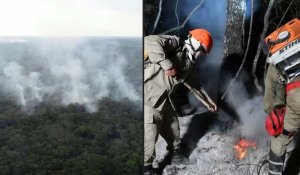 Au Brésil, les pompiers combattent les incendies du Pantanal