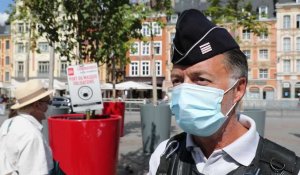 Contrôle du port du masque dans les rues de Lille