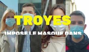 Port du masque obligatoire dans les rues du centre-ville de Troyes