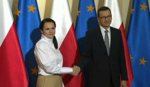 L'opposante bélarusse Svetlana Tikhanovskaïa rencontre le Premier ministre polonais à Varsovie