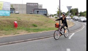 La tête dans le guidon, à Caudry, de Sainthimat à la zone commerciale Leclerc