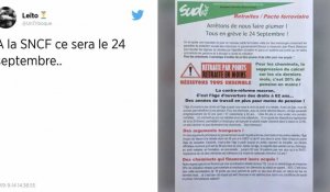 Retraites : Journée d'appel à la mobilisation à la SNCF le 24 septembre