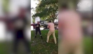 À Quimper, un drôle de combat de boxe entre un policier et un jeune