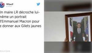 Quand un maire LR prête un portrait d'Emmanuel Macron à des Gilets jaunes