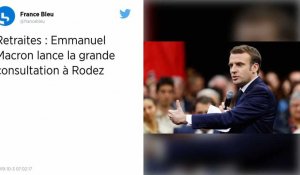Emmanuel Macron à Rodez pour débattre de la réforme des retraites