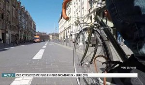 A Lille les cyclistes sont de plus en plus nombreux