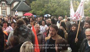 Manifestation à l'hôpital Belair à Charleville