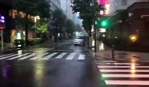 Typhon Hagibis :  le vent s'intensifie fortement sur Yokohama