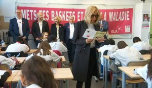 Brigitte Macron lit la dictée ELA à Paris
