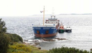 Corse-du-Sud: un cargo s'échoue au coeur de la réserve naturelle de Bonifacio