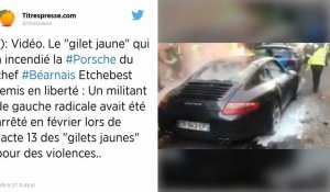 Violences lors de l'acte 13 des "gilets jaunes" : le militant qui a incendié la Porsche du chef Christian Etchebest a été remis en liberté